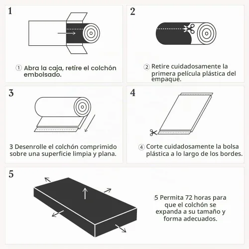 Vista 9 de Dourxi Colchón de cuna de doble cara de espuma viscoelástica de gel