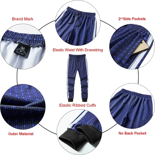 Vista 6 de W JIANWANG Conjunto deportivo a cuadros para hombre, conjunto de chándal deportivo para hombre, ropa deportiva