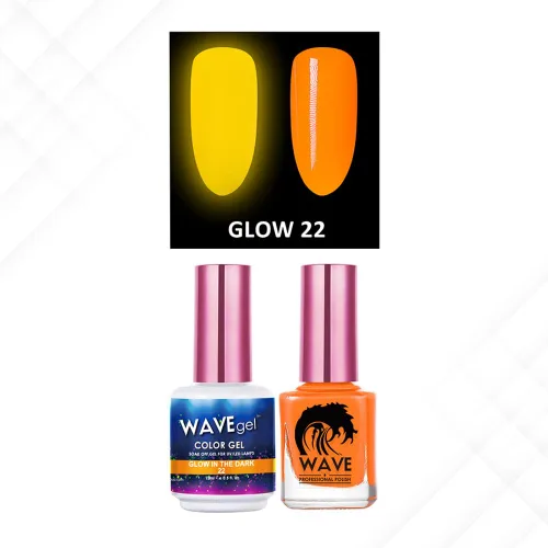 Vista 23 de Wavegel WAVEGEL - Juego de gel y esmalte de uñas a juego - Brilla en la oscuridad - # 01