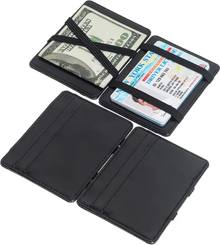 Vista 4 de CKLT Men's Fashion Magic Money Clip Leather Minimalistic Slim Wallet