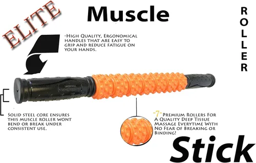 Vista 2 de The Muscle Stick Rodillo duro para masaje de elite, No Model, Anaranjado, 1