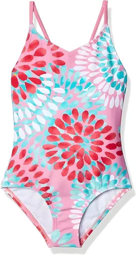 Vista 24 de Kanu Surf Bañador deportivo de una pieza Daisy Beach para niñas Aloha Negro