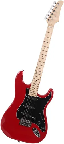 Vista 3 de Vasitelan - Guitarra eléctrica de 39 pulgadas, kit completo de iniciación Rojo