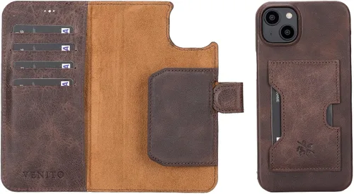 Vista 174 de Venito Florence - Funda de piel compatible con Samsung Galaxy S9, extra segura con bloqueo RFID, cartera desmontable para teléfono (gris decolorado)