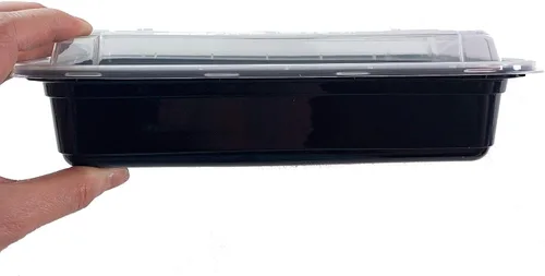 Vista 6 de 50 sets Rectángulo 24oz Recipientes de preparación de comidas con tapas para microondas Contenedor de comida plástico BPA libre rectángulo