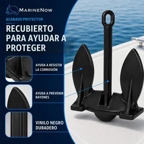 Vista 5 de MarineNow Ancla marina de hierro fundido recubierto de vinilo