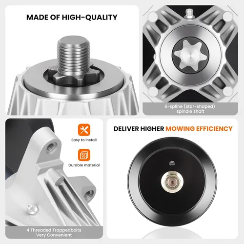 Vista 3 de ILONPA Conjunto de husillo para Cub Cadet MTD 918-06991 618-06991 T1000 T1200 T1400 T1800 42" Deck