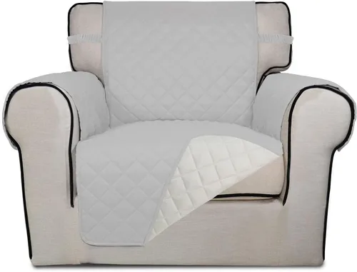 Vista 35 de PureFit - Funda de sofá acolchada reversible, protector de muebles impermeable, funda de sofá lavable con espuma antideslizante y correas elásticas