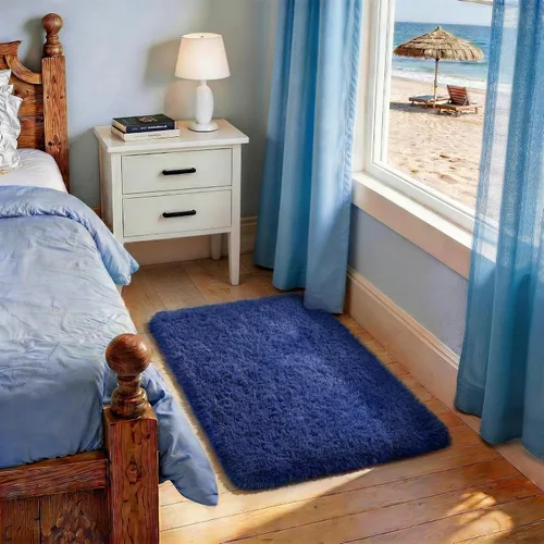 Vista 59 de Ophanie - Alfombras para sala de estar, antideslizante y suave, de felpa grandes y peludas para dormitorio, peludas para niños y niñas, decoración
