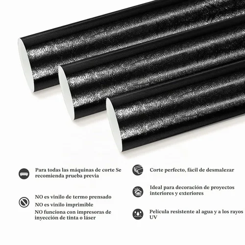 Vista 3 de TECKWRAP Vinilo cromado con textura metálica, vinilo autoadhesivo para manualidades, vinilo permanente para diseños de bricolaje, decoración