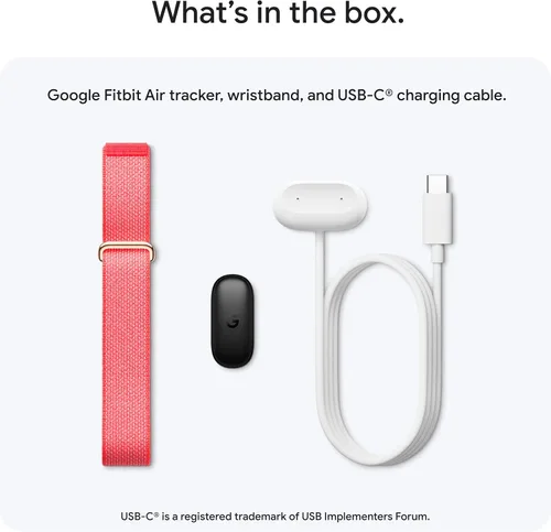Vista 10 de Fitbit Google Air - Screenless Activity Tracker - Berry