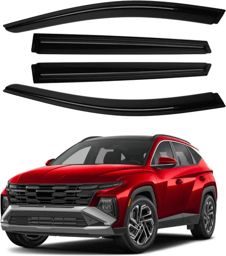 Vista 25 de Canvcle 4Runner - Protectores de lluvia – Viseras de ventana para Toyota 4Runner 2010-2024, deflectores de viento de ventana lateral con cinta