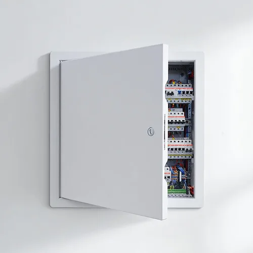 Vista 8 de VEVOR Panel de acceso para paneles de yeso, puerta de acceso de acero galvanizado de 13.3 x 13.3 pulgadas, panel de servicio con bisagras de fácil