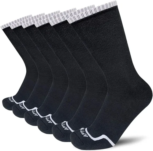 Vista 10 de APTYID Calcetines de trabajo acolchados que absorben la humedad para hombre (4-6 pares)
