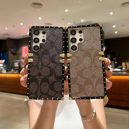 Vista 3 de Funda protectora anticaídas diseñada para Samsung Galaxy S23 Ultra de 6.8 pulgadas (marrón)