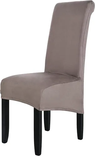 Vista 17 de ele ELEOPTION Fundas grandes de terciopelo y elastano para silla, fundas protectoras suaves y elásticas para silla, extraíbles y lavables para Negro