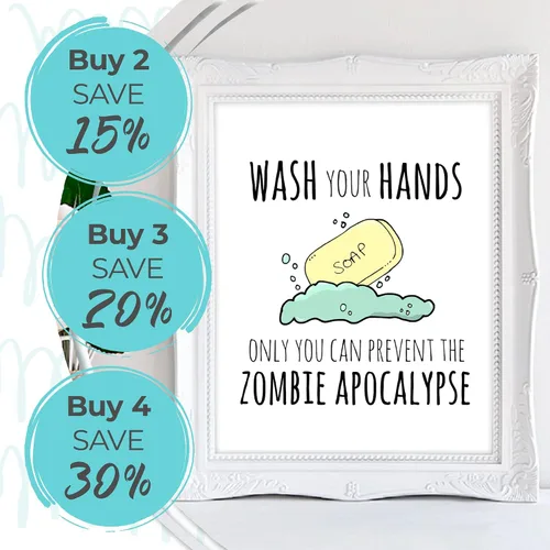Vista 3 de Moonlight Makers Funny Wall Decor With Sayings, A Cup Of Tea Solves Everything (Cups), Funny Wall Art, Room Decor for Bedroom, Bathroom, Kitchen