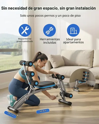 Vista 7 de MERACH Ab Machine, Adjustable Ab Trainer, Sit Up Exercise Equipment 300LBS