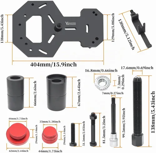 Vista 4 de Kit de herramientas de extracción de instalador de transmisión DPS6 seco de doble embrague Estuche negro