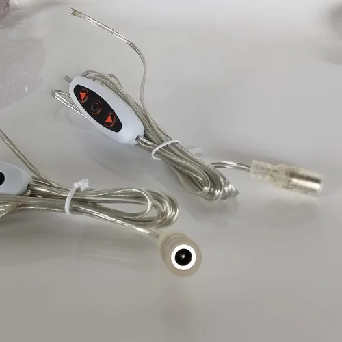 Vista 8 de LED Lighting - Cable de extensión de CC transparente de 6.56 pies, cable de alimentación hembra de 0.2 in x 0.1 in para seguridad de CCTV