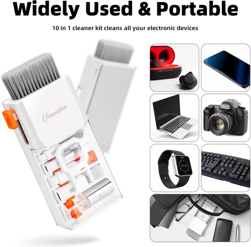 Vista 8 de Kit de limpieza de teclado para laptop, kit de limpieza de teclado todo en uno, herramienta de limpieza de laptop para MacBook iPad iPhone
