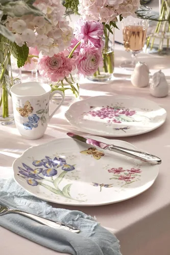 Vista 3 de Plato de cena de libélula Lenox Butterfly Meadow, Plato decorativo, naranja (Orange Sulphur)