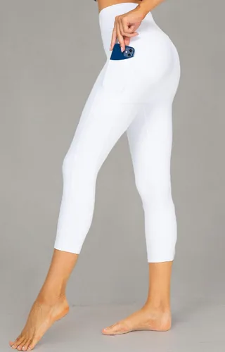 Vista 6 de Kcutteyg Pantalones de yoga para mujer con bolsillos, leggings de cintura alta, para entrenamiento, deportes, correr, pantalones deportivos
