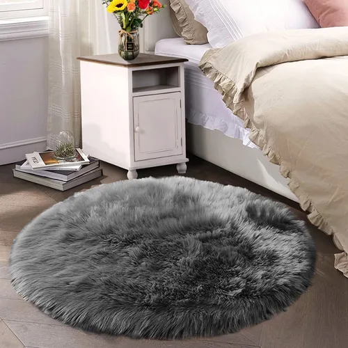 Vista 86 de Latepis - Alfombra rectangular de piel sintética tipo lana de oveja suave y esponjosa de estilo bohemio para sala de estar, dormitorio y residencias