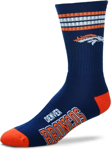 Vista 25 de For Bare Feet NFL Officially Licensed Crew Socks, 4 Stripe Deuce
