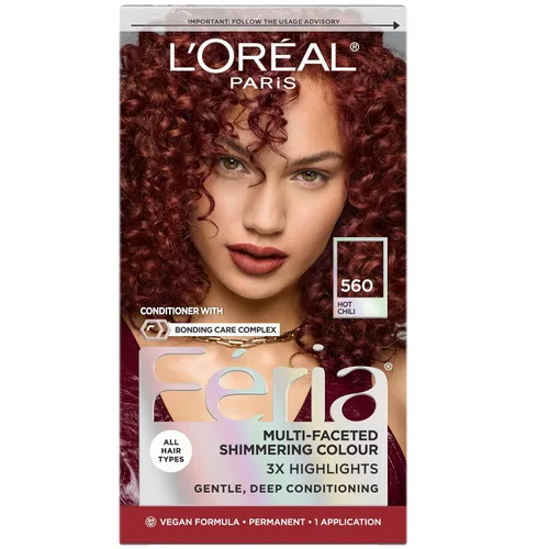 Vista 73 de L'Oreal Paris Feria - Tinte permanente brillante multifacético para el cabello, tinte de alta intensidad para reflejos 3X, 10 negro azabache