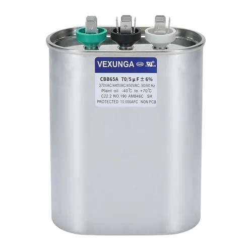 Vista 21 de VEXUNGA Capacitor Dual de Arranque Redondo A/C de 50/5 uF 50+5 MFD 370VAC o 440VAC CBB65 CBB65B Capacitores de Aire Acondicionado para Motor