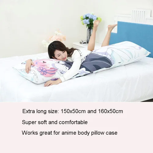 Vista 3 de Zituop Almohada de cuerpo completo en paquete al vacío 150x50cm, funda de almohada de cuerpo para adultos de anime, almohada larga de cuerpo