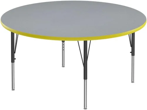Vista 43 de Correll Mesa rectangular de actividades para el aula de 24 x 48 pulgadas, altura ajustable (19 a 29 pulgadas), parte superior de granito gris, borde