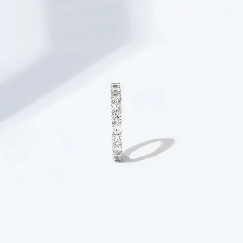 Vista 44 de Amazon Essentials Anillo de plata de ley chapada en platino o oro con circonita cúbica redonda de elementos infinitos
