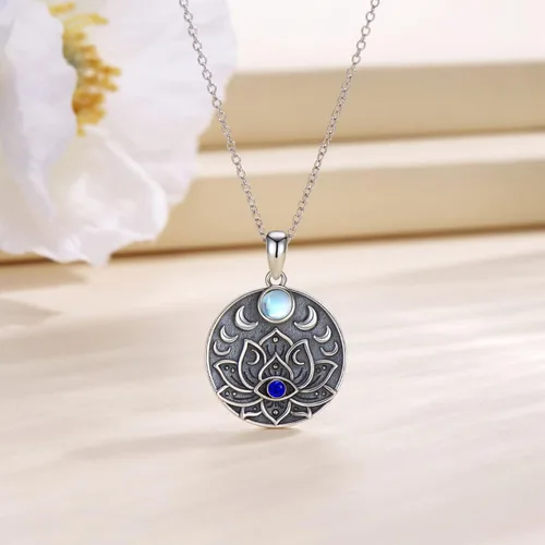 Vista 4 de Collar contra el mal de ojo para mujer, plata esterlina 925, dije de mal de ojo, amuleto de concha de abulón, protección espiritual, joyería contra