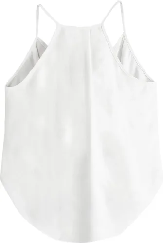 Vista 2 de SheIn - Camiseta envolvente con diseño retorcido en la parte delantera para mujer, camiseta sin mangas y tirantes delgados