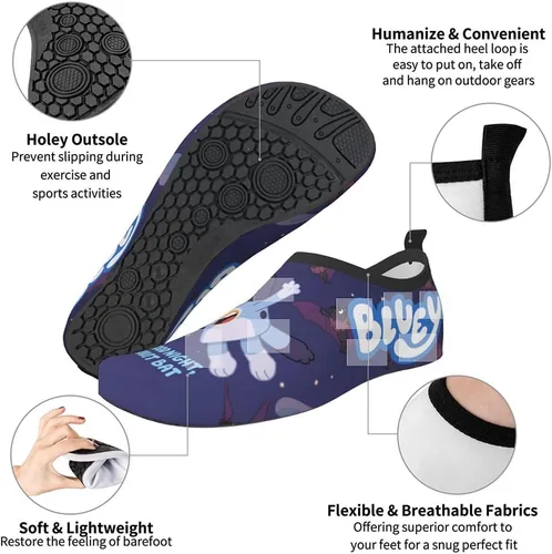 Vista 5 de NZHMZJK Zapatos de agua para niños y niñas, calcetines acuáticos de secado rápido, para natación, playa, yuga, ejercicio, deporte, piscina, camping
