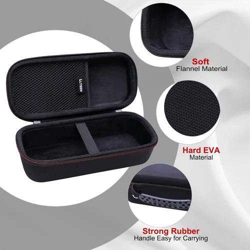 Vista 5 de LTGEM - Funda rígida compatible con Bose SoundLink Flex 2ª generación/SoundLink Flex altavoz portátil Bluetooth, negro (solo funda)