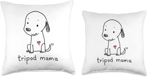 Vista 3 de Original Sock Dogs Trípode Mamá, Dibujos Animados Lindos, Almohada de tres patas para perro, 16.0 x 16.0 in, Multicolor