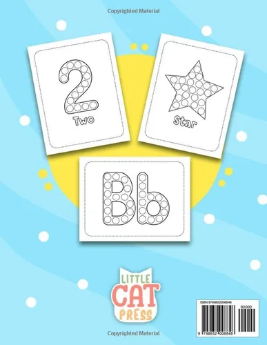 Vista 2 de ABC, 123 & Shapes Dot Art Coloring Book for Kids, Boys and Girls Ages 2-5, Preschool and Kindergarten (Dot Art Coloring For Kids)