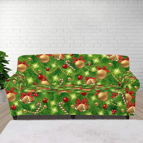 Vista 84 de Boatee Fundas de sofá de 1 pieza con diseño de copo de nieve azul, fundas elásticas para sofá, 1 cojín, protección de muebles, decoración para sala