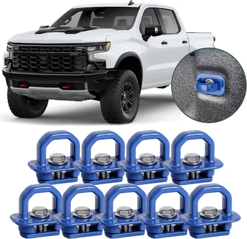Vista 8 de Anclajes de sujeción de aluminio Phamyor para caja de camión, enganche lateral para pared para Chevy Silverado/GMC Sierra 2007-2023, Chevy