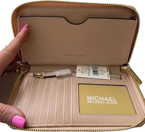 Vista 3 de Michael Kors Jet Set - Funda grande de viaje para teléfono, Natural Multi, Cartera de pulsera