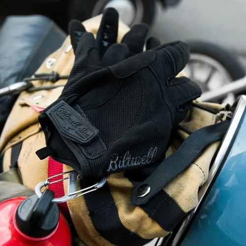 Vista 4 de Biltwell Guantes de moto Guantes de motocicleta Resistencia a la abrasión Tejido transpirable Puño abierto