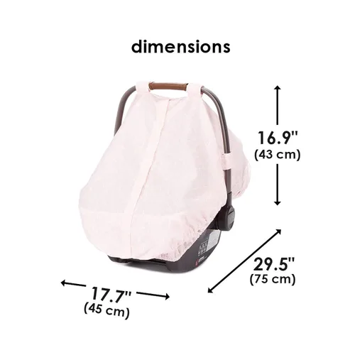 Vista 8 de Diono Funda para asiento de automóvil infantil, toldo universal de protección contra la intemperie para bebé, ajustable y transpirable con red