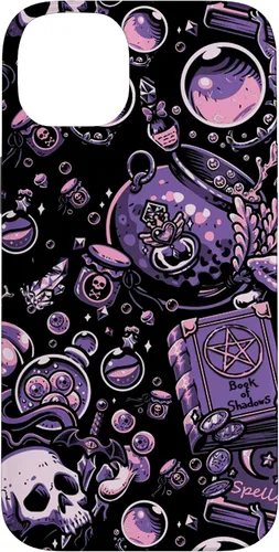 Vista 15 de Funda linda para iPhone 16 Witch's Essentials Pattern Witchy Design Halloween