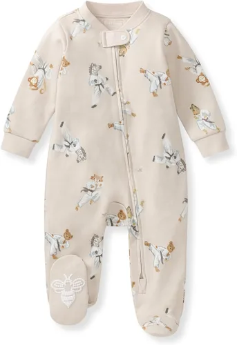 Vista 55 de Burt's Bees Baby Pijama con pies de algodón orgánico para niños Basketball Court