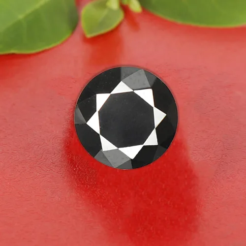 Vista 3 de GEMHUB Diamante de moissanita negro de 2.60 quilates redondo de corte brillante hermoso para la fabricación de joyas, Gema, Moissanita