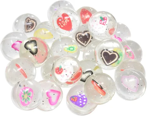 Vista 15 de Kiddie Play 25 Bouncy Balls for Kids Party Favors Bouncy Ball 27mm Superball Small Rubber Balls for Kids