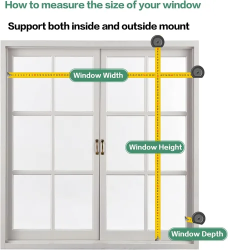 Vista 5 de Tonature Persianas enrollables sin cordones 100 % opacas para ventanas, persianas con aislamiento térmico para puertas, hogar y sala de estar